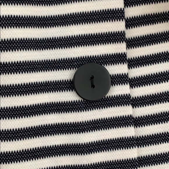 Express Striped Button Front Wrap Skort 2 - Picture 2 of 7